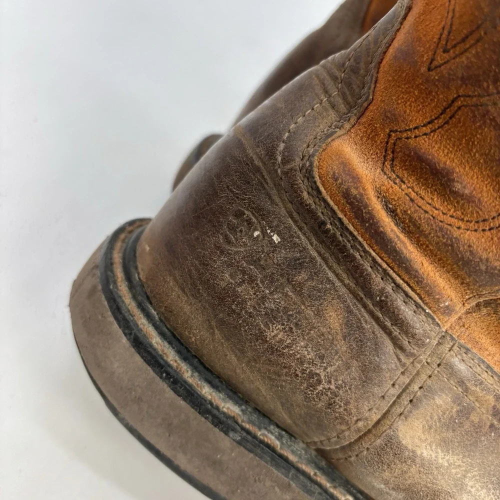 Ariat Work Boots Mens 10.5 Hog XT Patriot Comp Toe ASTM F2413-18 Distressed